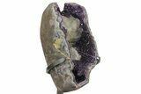 Amethyst Geode Section on Metal Stand - Deep Purple Crystals #171819-3